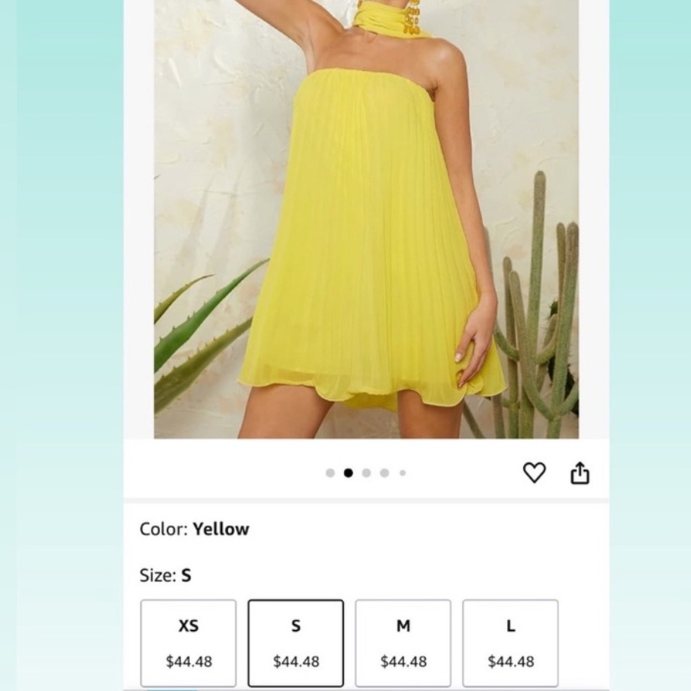 Chic Yellow Halter Dress